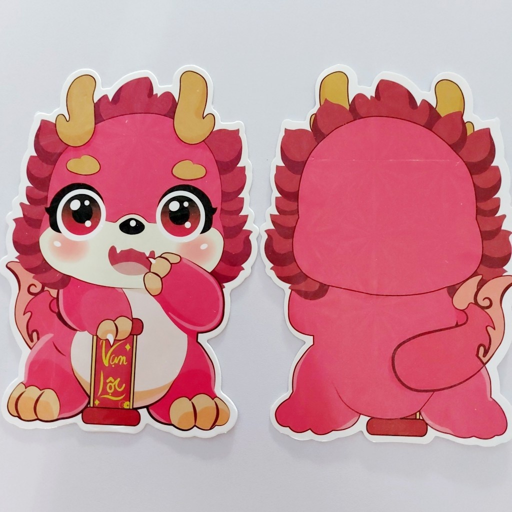 Set 10 Lì Xì Cute GIÁP THÌN 2024 MIX NHÂN VẬT HOẠT HÌNH