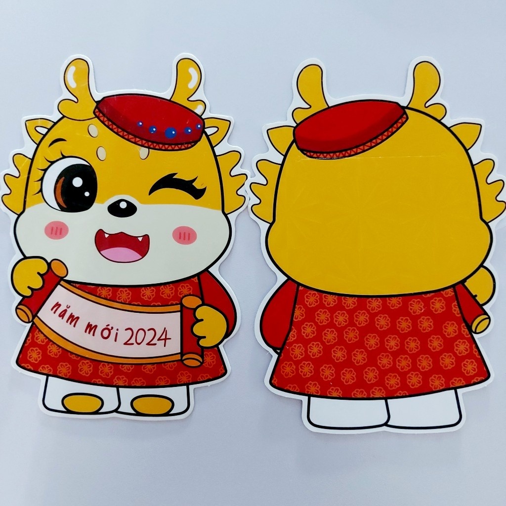 Set 10 Lì Xì Cute GIÁP THÌN 2024 MIX NHÂN VẬT HOẠT HÌNH