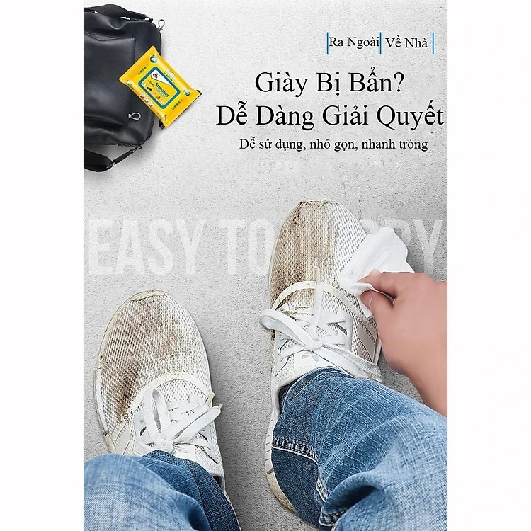 Gói 40 Khăn Ướt Lau Giày DUCKLING SNEAKER(Lau Giày Vịt Vàng)