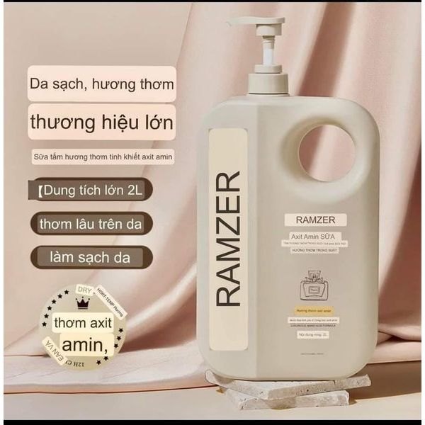 Sữa Tắm Nước Hoa RAMZER 1000ml Trắng Da,Siêu Lưu Hương - Tím 1000ml