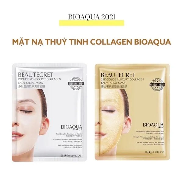 Mặt Nạ Thủy Tinh Collagen BIOAQUA [BÁN LẺ 1 MIẾNG] - TRẮNG NO.BQY90818