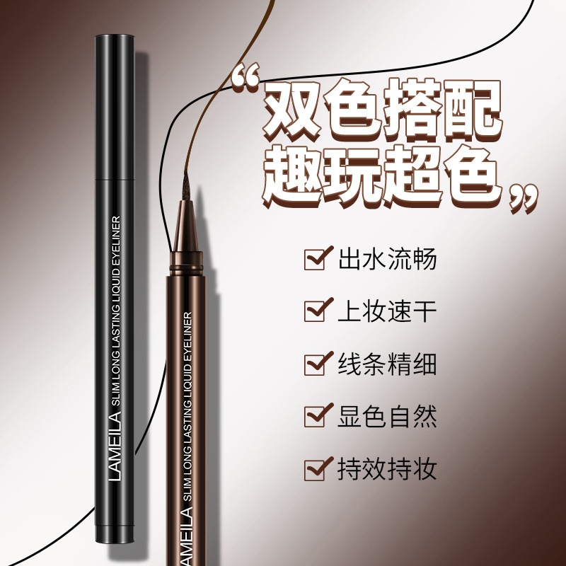 Bút Kẻ Mắt LAMEILA Nét Mảnh Không Trôi 2ml NO.842 - 01 ĐEN