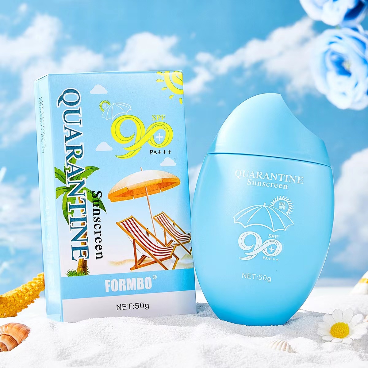 Kem Chống Nắng FORMBO Sunscreen 50g QUARANTINE Mã S003-S004 - 003 Màu Xanh