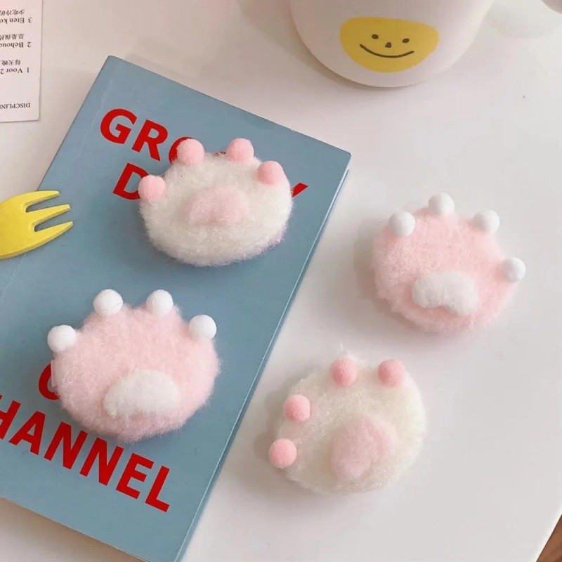 Miếng Bông Hình Chân Mèo Siêu Cute Dán Kẹp Tóc,Dán Đồ Vật