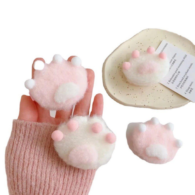 Miếng Bông Hình Chân Mèo Siêu Cute Dán Kẹp Tóc,Dán Đồ Vật
