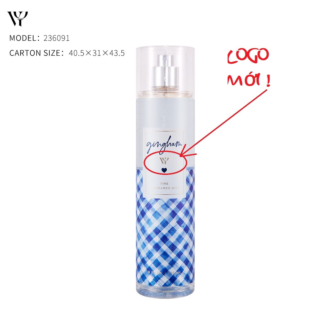 Xịt Body VICTORIA FLEUR Gingham Body Mist (236ml/Xanh Trong 236091)(LOGO MỚI)