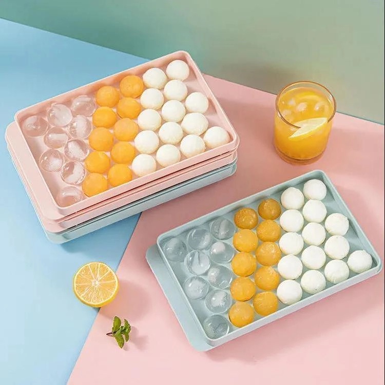 Khay Làm Đá Bi Tròn 33 Viên No.6978(17*11cm) - HỒNG