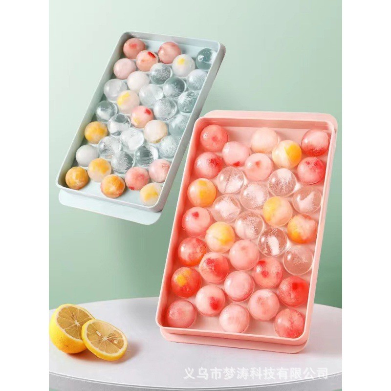 Khay Làm Đá Bi Tròn 33 Viên No.6978(17*11cm) - XANH