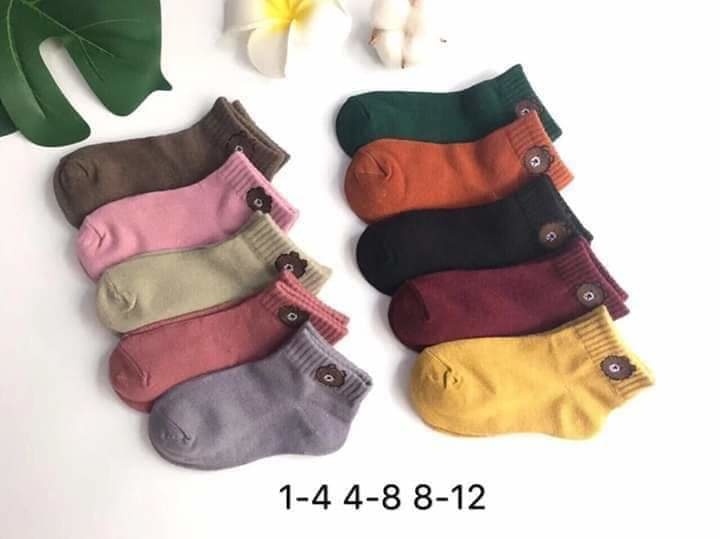 Set 10 Tất Gấu Brown Trẻ Em Cho Bé (Vớ/Tất Trẻ Em) - Size M(2-3year)