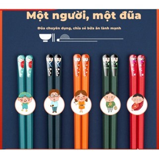 Set 5 Đôi Đũa Màu Sắc Phong Cách Nhật Bản (5 Màu)