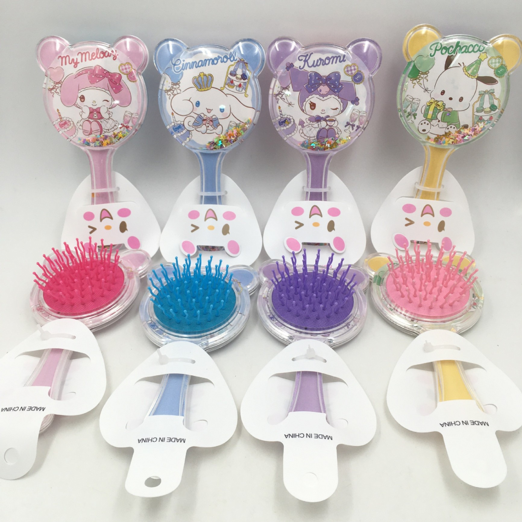 Lược Đệm Khí Gỡ Tóc Rối Hình GẤU Cute Mix Sequin NO.8910 [GIAO TRỘN MẪU - HÌNH GẤU]