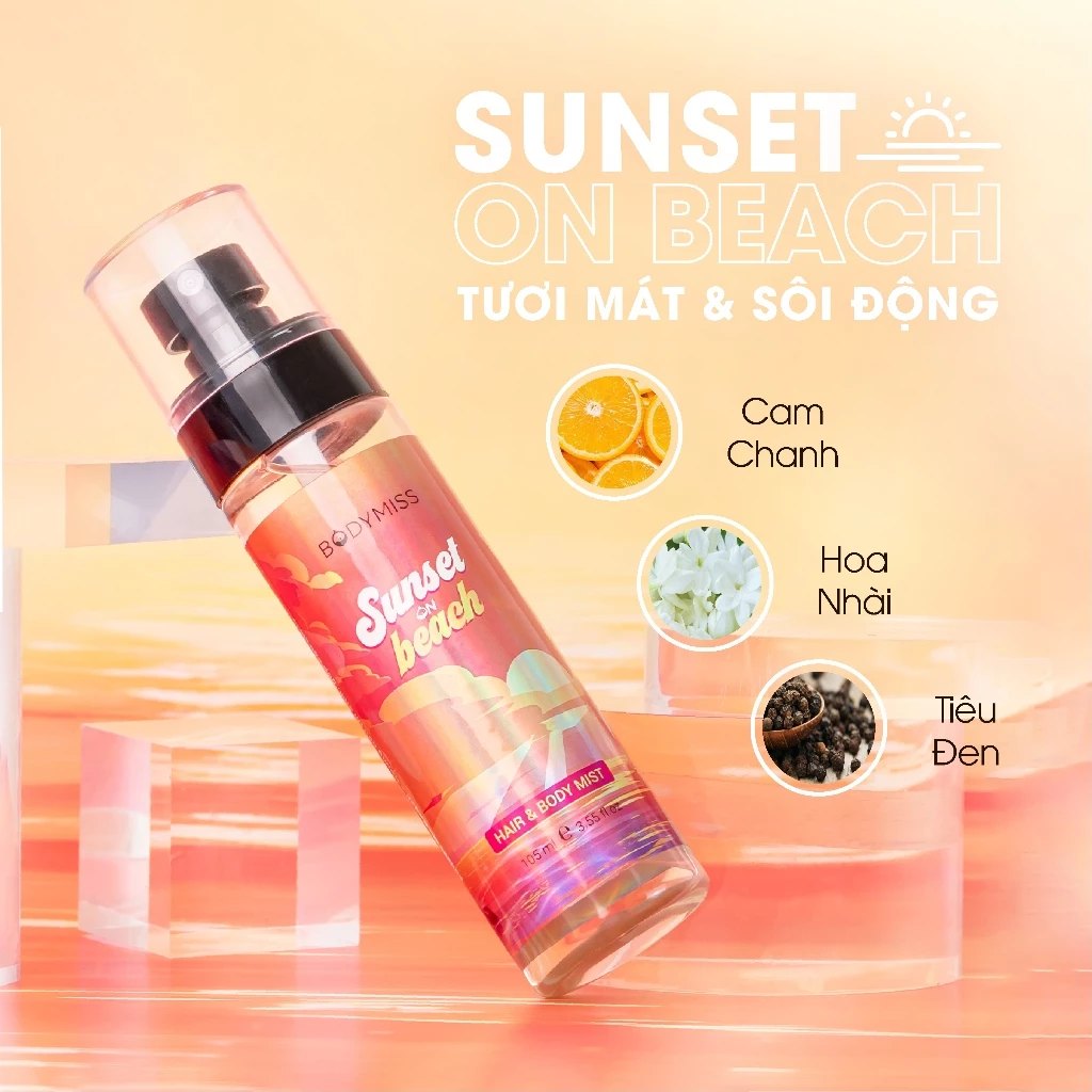 Xịt Thơm BODYMIST 105ml Cho Cả Tóc Và Body(BODYMISS) - LOVE WINS BT10012