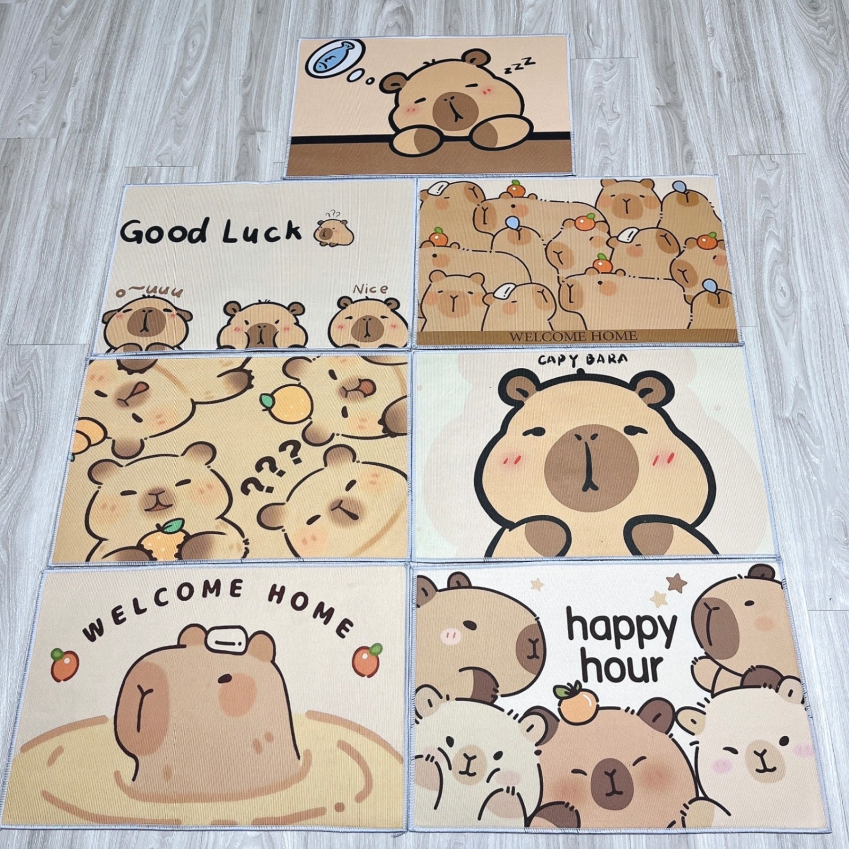 Thảm Chân CAPYBARA Hình Chữ Nhật 60x40cm(Vải Nỉ / Mẫu Ngẫu Nhiên) - MẪU NGẪU NHIÊN