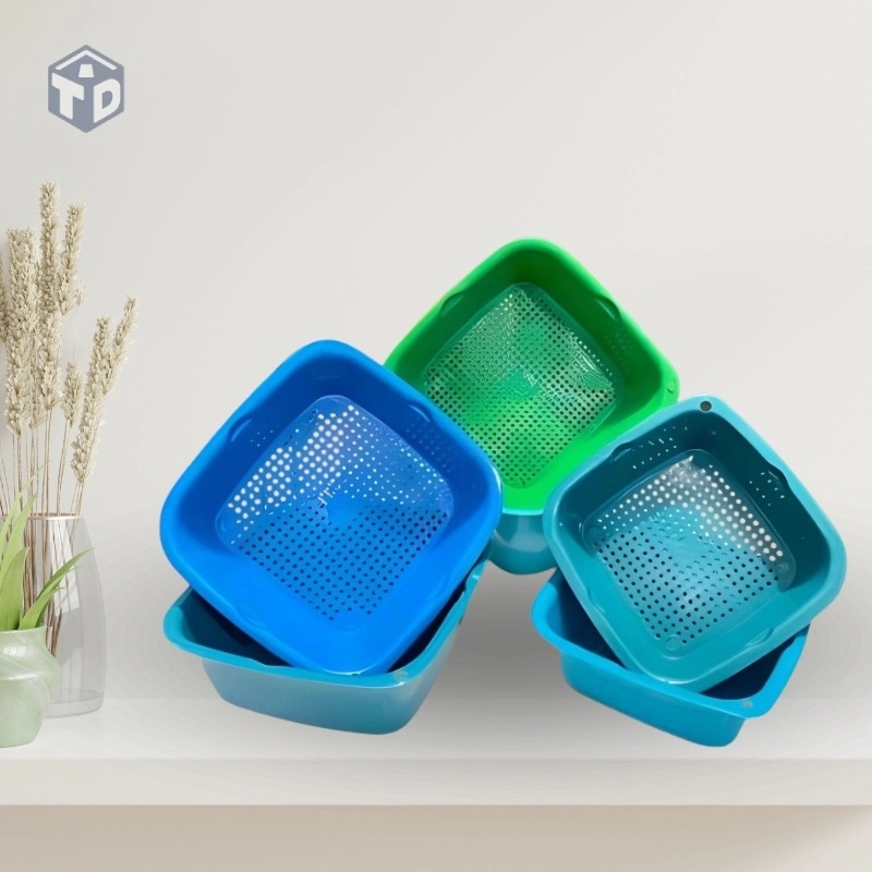 Set 3 Bộ Rổ Chậu Nhựa To Nhỏ Nhà Bếp ECCO(3 RỔ + 3 CHẬU)