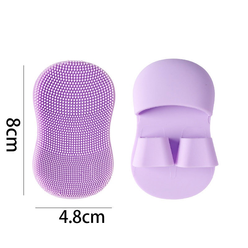 Cọ Rửa Mặt Silicon Đeo Ngón Tay Tiện Lợi(Bàn Chải Rửa Mặt) - MÀU XANH