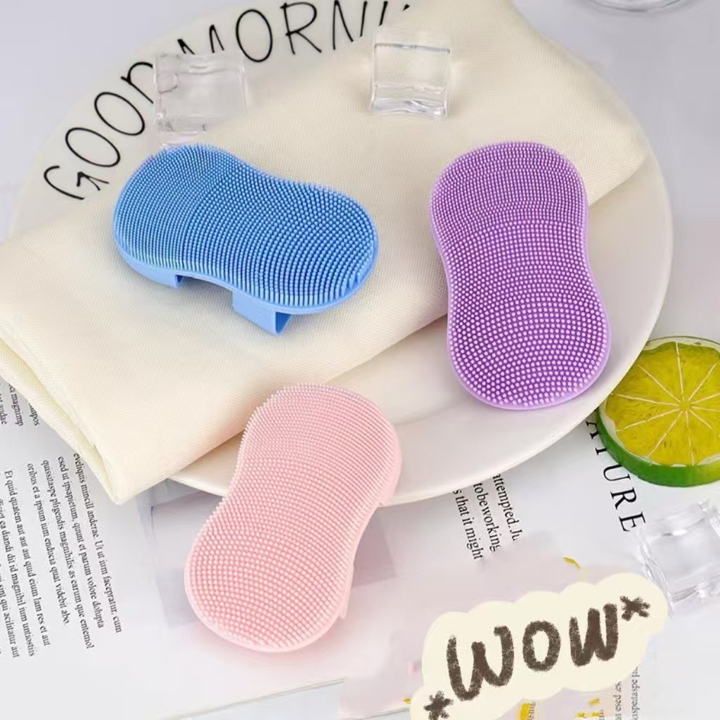 Cọ Rửa Mặt Silicon Đeo Ngón Tay Tiện Lợi(Bàn Chải Rửa Mặt) - MÀU XANH