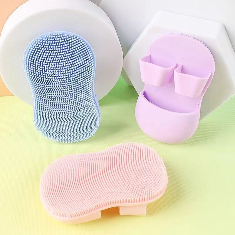 Cọ Rửa Mặt Silicon Đeo Ngón Tay Tiện Lợi(Bàn Chải Rửa Mặt) - MÀU XANH