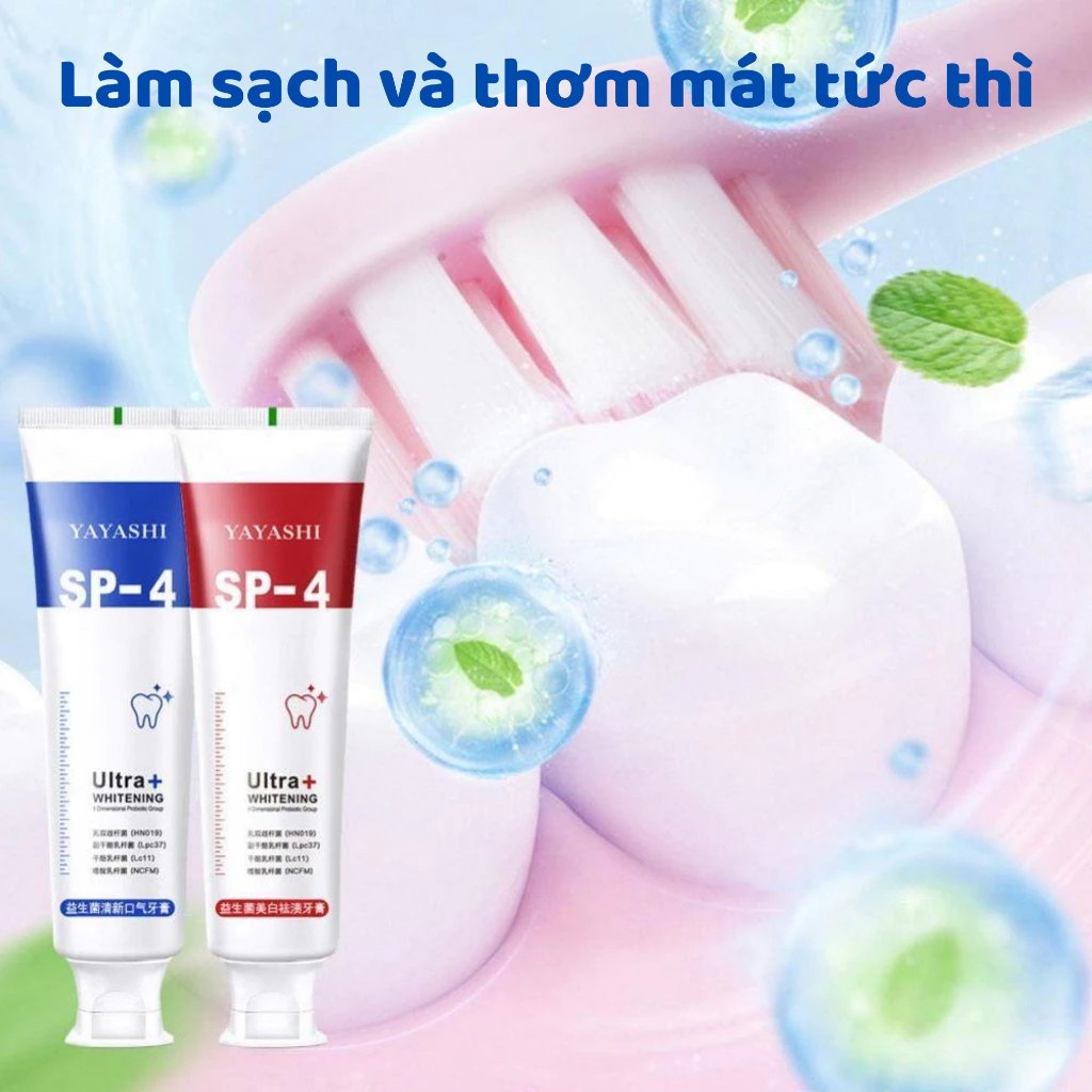 Kem Đánh Răng YAYASHI SP-4 120g - MÀU XANH