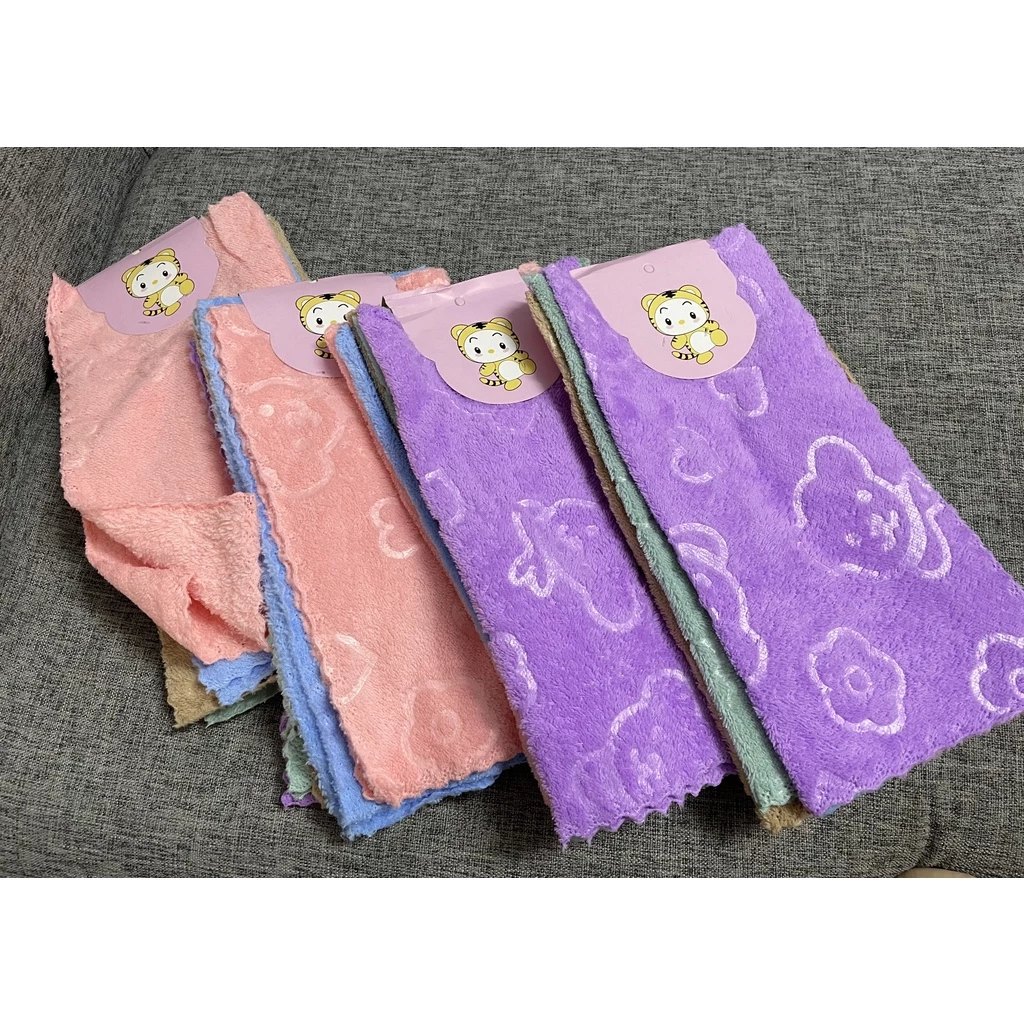 Set 5 Khăn Lau Đa Năng Hình Gấu 30x30cm - BAO 600 SET
