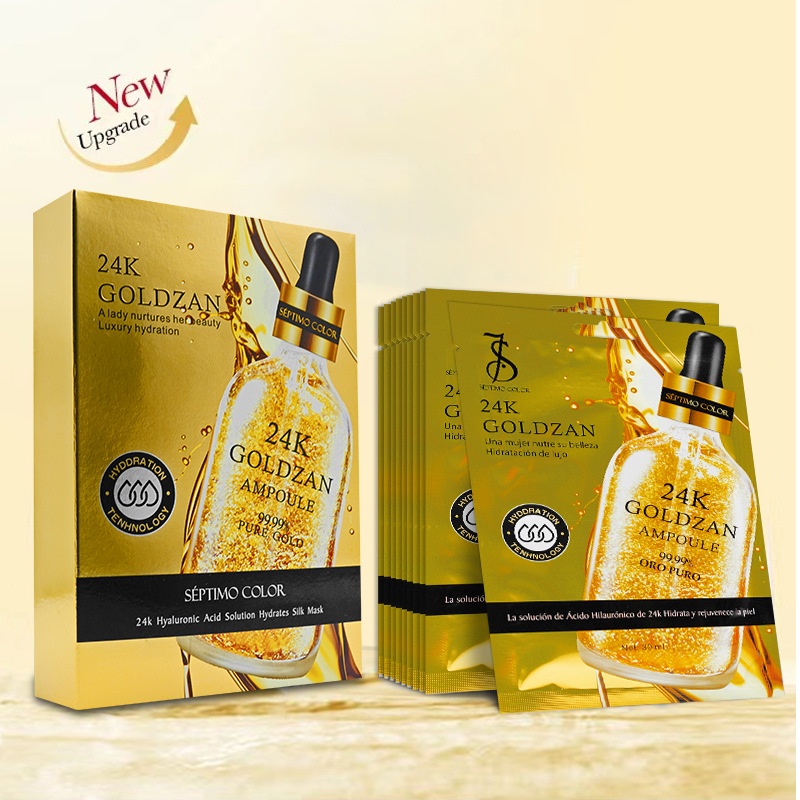 Hộp 10 Miếng Mặt Nạ Vàng 24k GOLDZAN 7S (28ml x 10 pes) MV541631[thùng 60 HỘP]