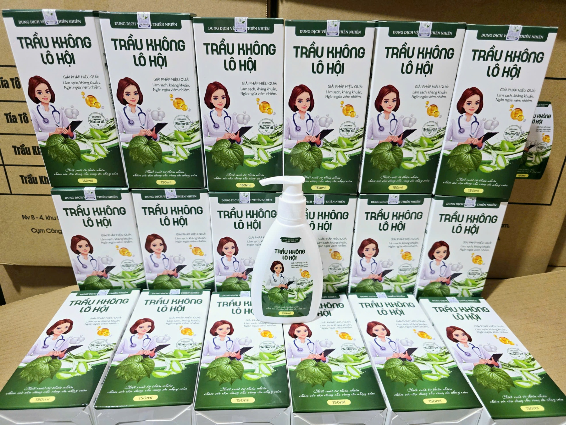 Dung Dịch Vệ Sinh Phụ Nữ Tía Tô Trầu Không Lô Hội 150ml MV921177 PQ01 - DDVS LÔ HỘI MV921177