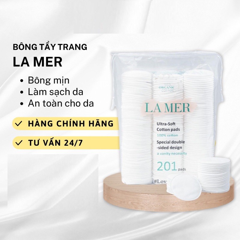 Bông Tẩy Trang Lamer 201 Miếng (Gói Dài Đủ Miếng)
