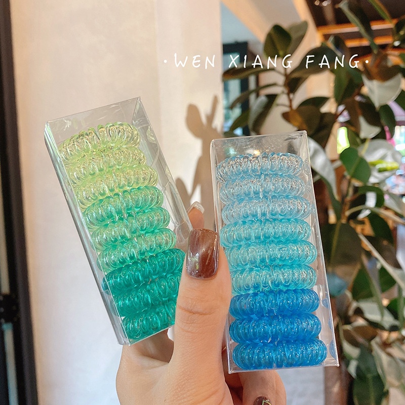 Set 9 Dây Buộc Tóc Lò Xo Có Hộp Nhựa - #3 TÍM
