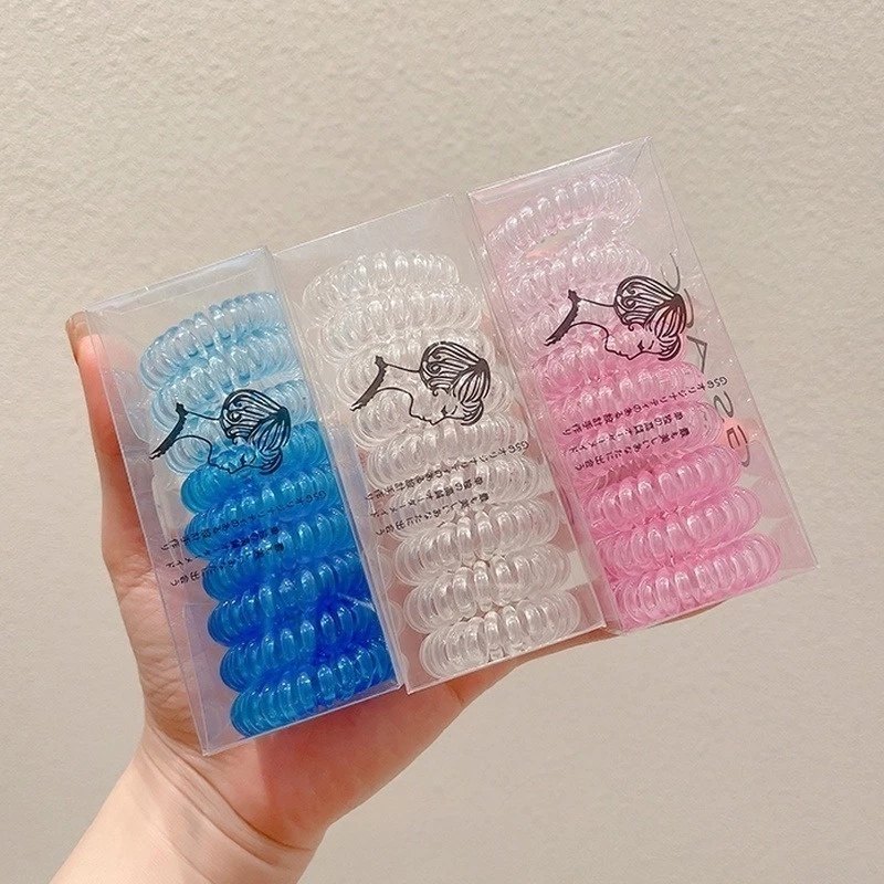 Set 9 Dây Buộc Tóc Lò Xo Có Hộp Nhựa - #3 TÍM