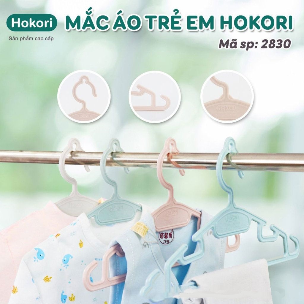 Set 10 Mắc Áo Trẻ Em Hokori Mã 2830