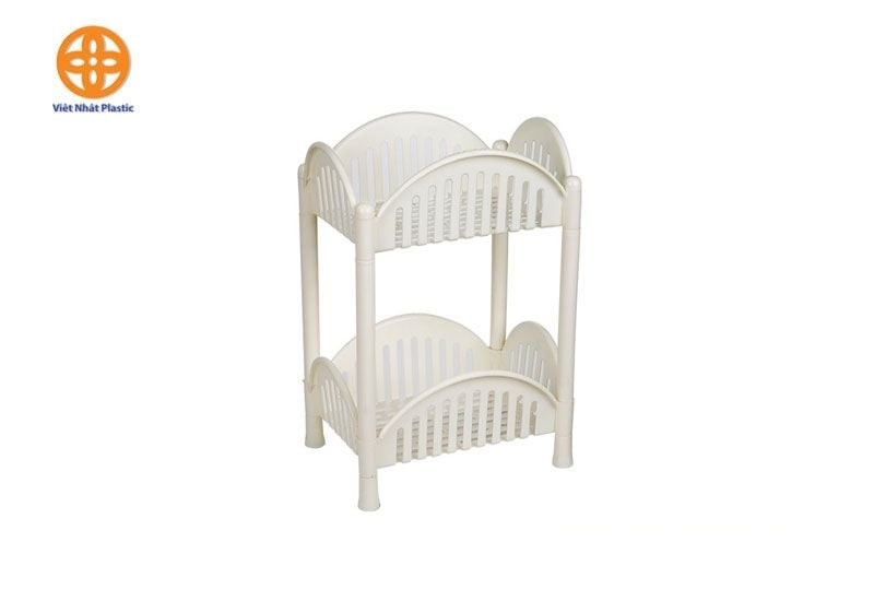 Kệ 2 Tầng Việt Nhật Lắp Ghép Mã 5522-2 - Trắng
