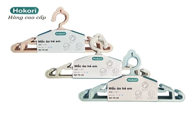 Set 10 Mắc Áo Trẻ Em Hokori Mã 2830