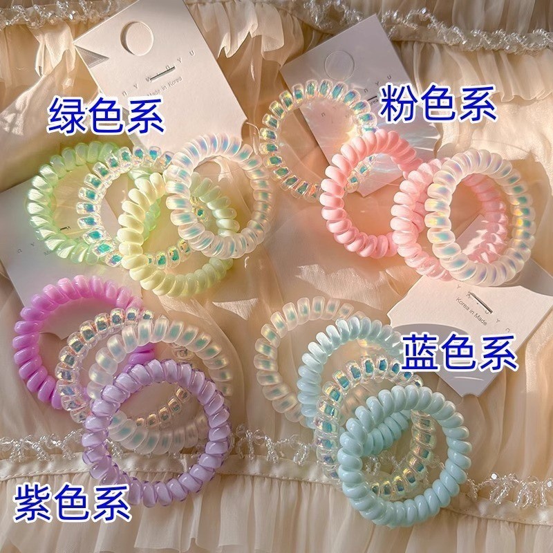 Set 6 Dây Buộc Tóc Lò Xo (Túi Zip) - #TÍM