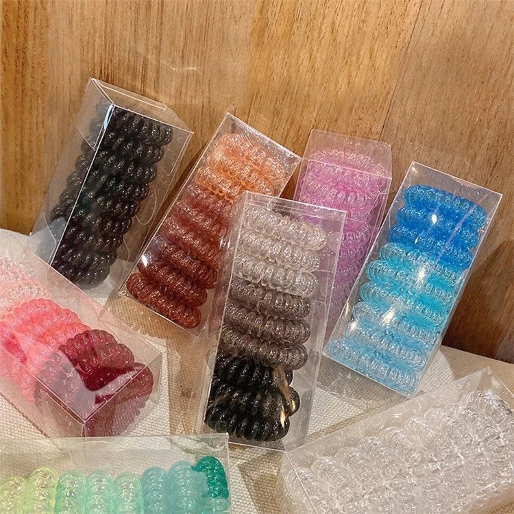 Set 9 Dây Buộc Tóc Lò Xo Có Hộp Nhựa - #3 TÍM
