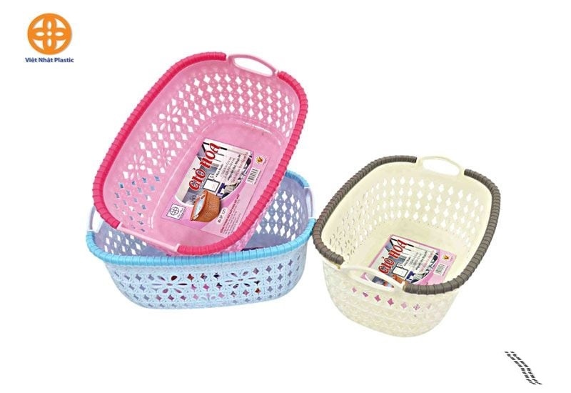 Giỏ Hoa Việt Nhật Cỡ Bé Mã 3377-2 - Xanh Dương
