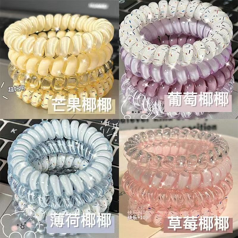 Set 6 Dây Buộc Tóc Lò Xo (Túi Zip) - #TÍM