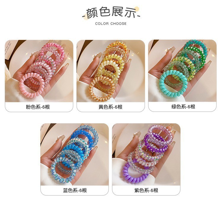 Set 6 Dây Buộc Tóc Lò Xo (Túi Zip) - #TÍM