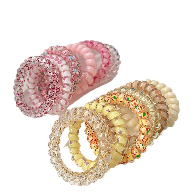 Set 6 Dây Buộc Tóc Lò Xo (Túi Zip) - #TÍM