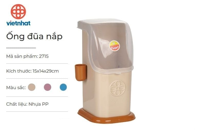 Ống Đựng Đũa Nắp Trong Việt Nhật Mã 2715 - Nâu