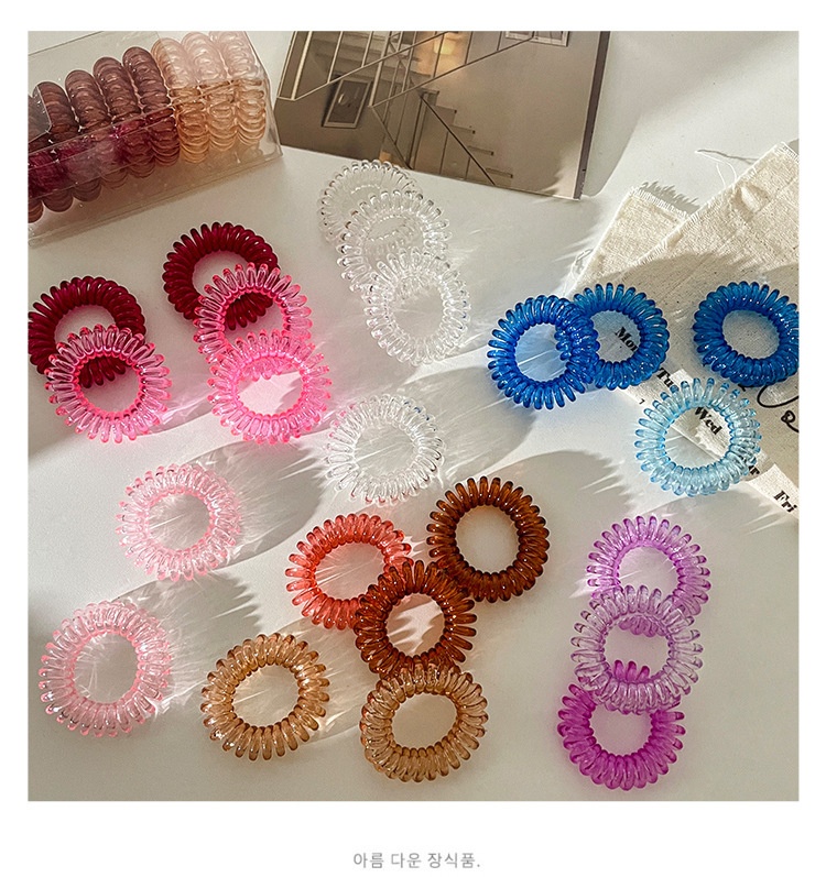 Set 9 Dây Buộc Tóc Lò Xo Có Hộp Nhựa - #3 TÍM
