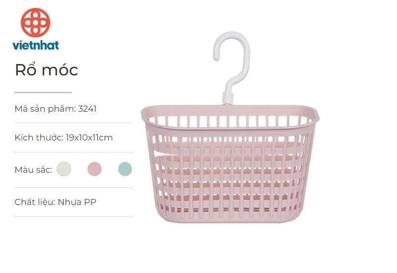 Rổ Móc Việt Nhật Mã 3241 - Hồng