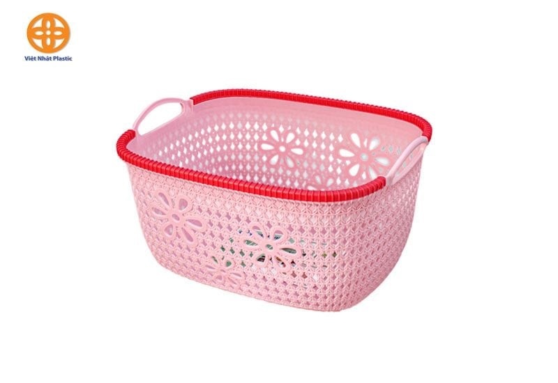 Giỏ Hoa Việt Nhật Cỡ Bé Mã 3377-2 - Hồng Quai Đỏ