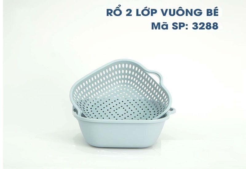 Rổ Kèm Chậu Vuông Bé Mã 3288 - Be