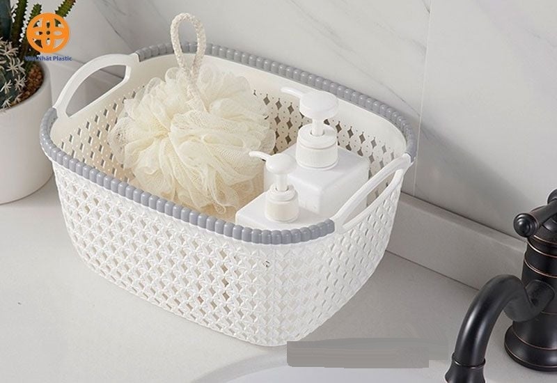 Giỏ Hoa Việt Nhật Cỡ Bé Mã 3377-2 - Xanh Dương Xám