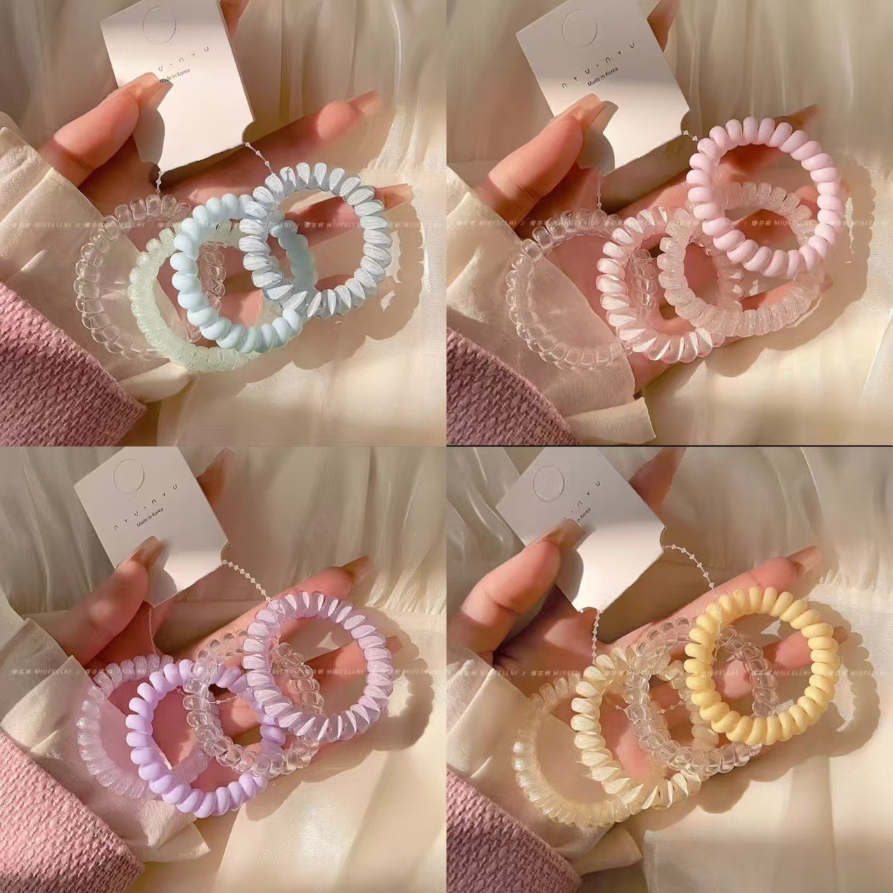 Set 6 Dây Buộc Tóc Lò Xo (Túi Zip) - #TÍM