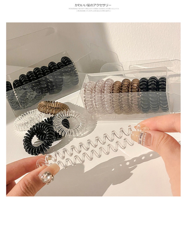 Set 9 Dây Buộc Tóc Lò Xo Có Hộp Nhựa - #3 TÍM