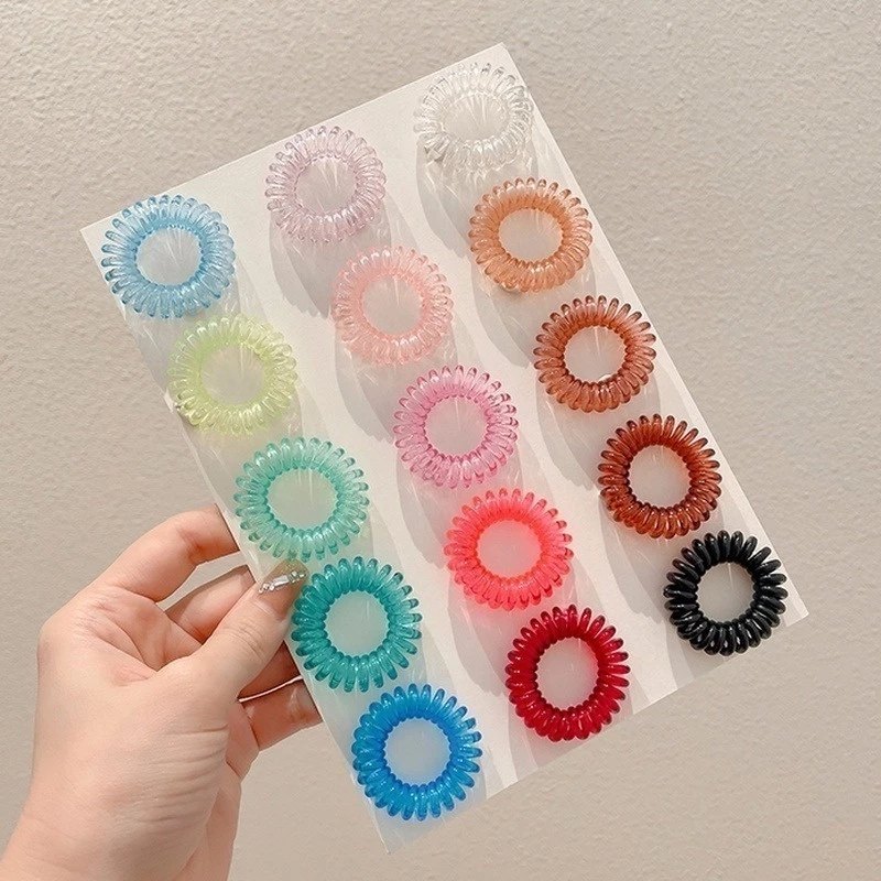 Set 9 Dây Buộc Tóc Lò Xo Có Hộp Nhựa - #3 TÍM