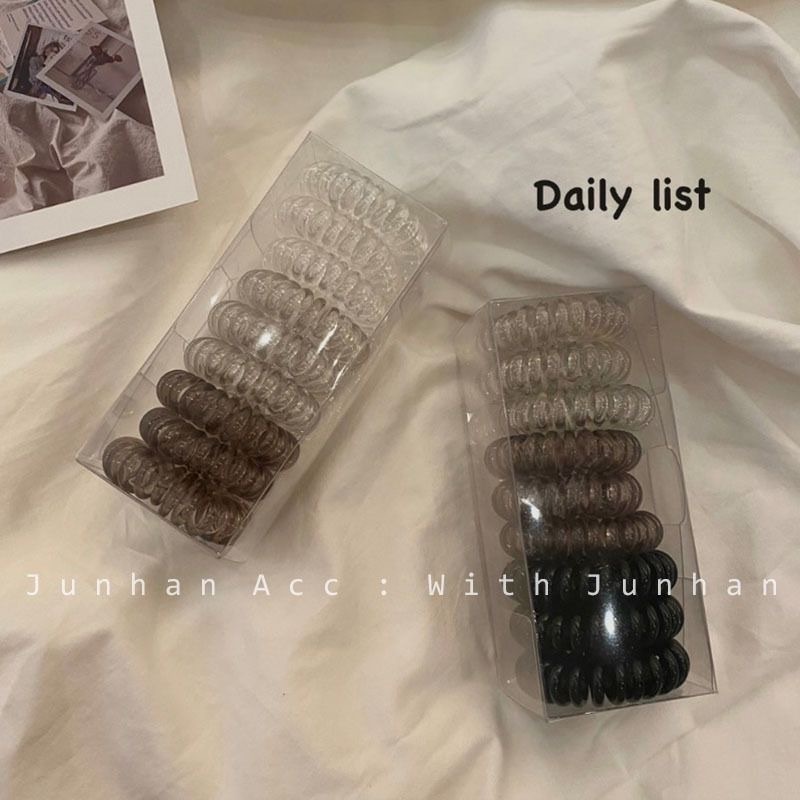 Set 9 Dây Buộc Tóc Lò Xo Có Hộp Nhựa - #3 TÍM
