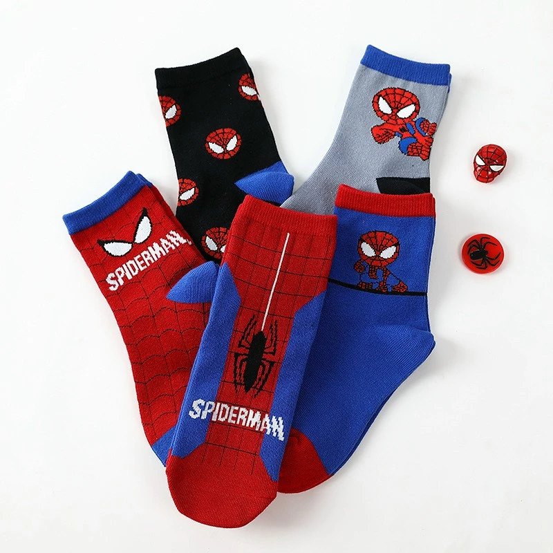 Set 5 Đôi Tất Trẻ Em Người Nhện SpiderMan(Túi Zip)