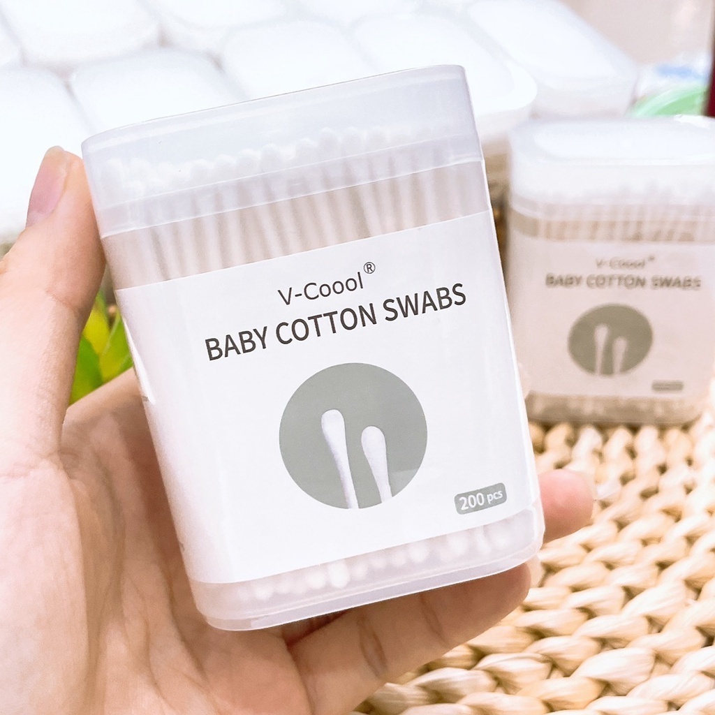 BÁN NGUYÊN LỐC 12 HỘP TĂM BÔNG TRẺ EM V-COOOL