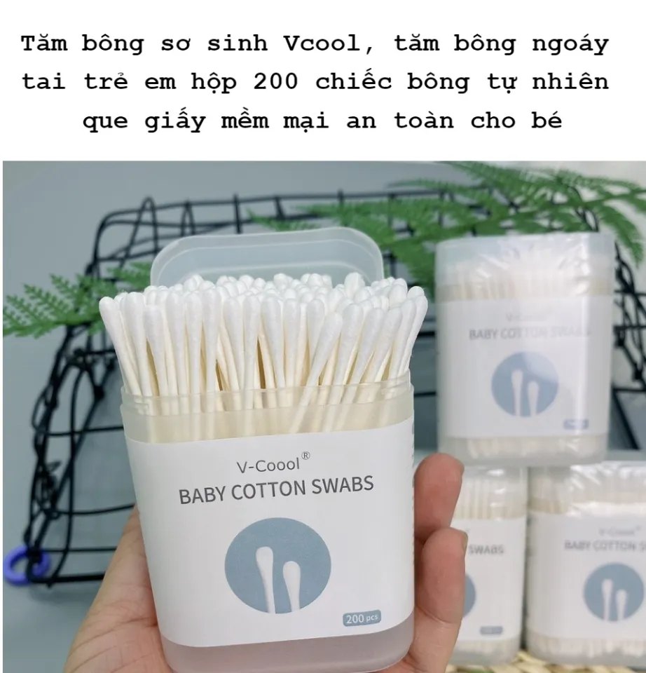 BÁN NGUYÊN LỐC 12 HỘP TĂM BÔNG TRẺ EM V-COOOL